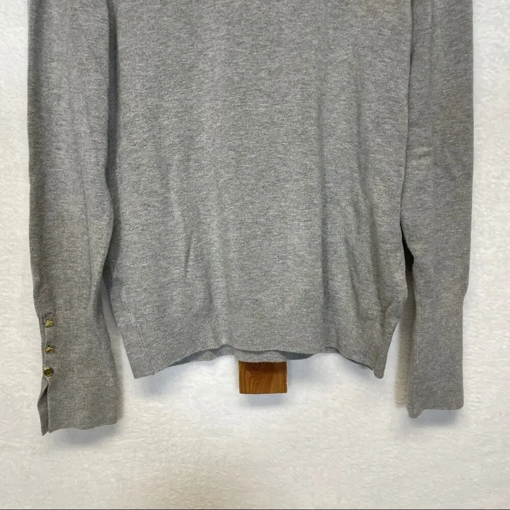 Catherine Malandrino Gray‎ Long Sleeve Crewneck Sweater Size L